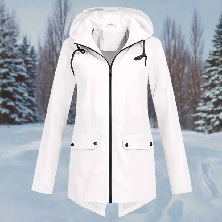 Veste de pluie femme à capuche - Longue coupe ajustable