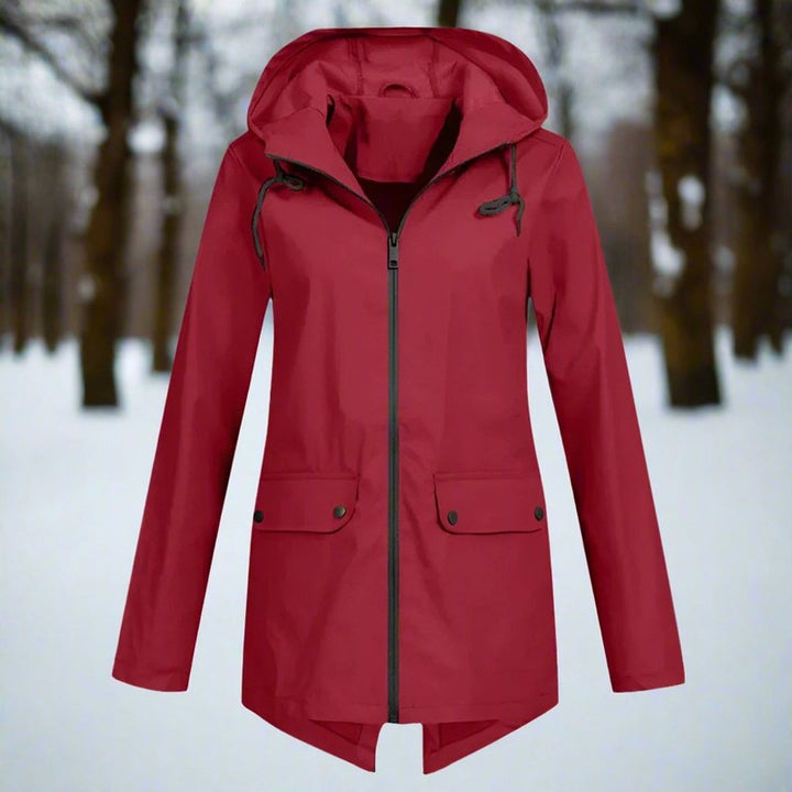 Veste de pluie femme à capuche - Longue coupe ajustable