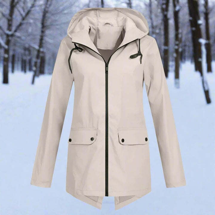Veste de pluie femme à capuche - Longue coupe ajustable