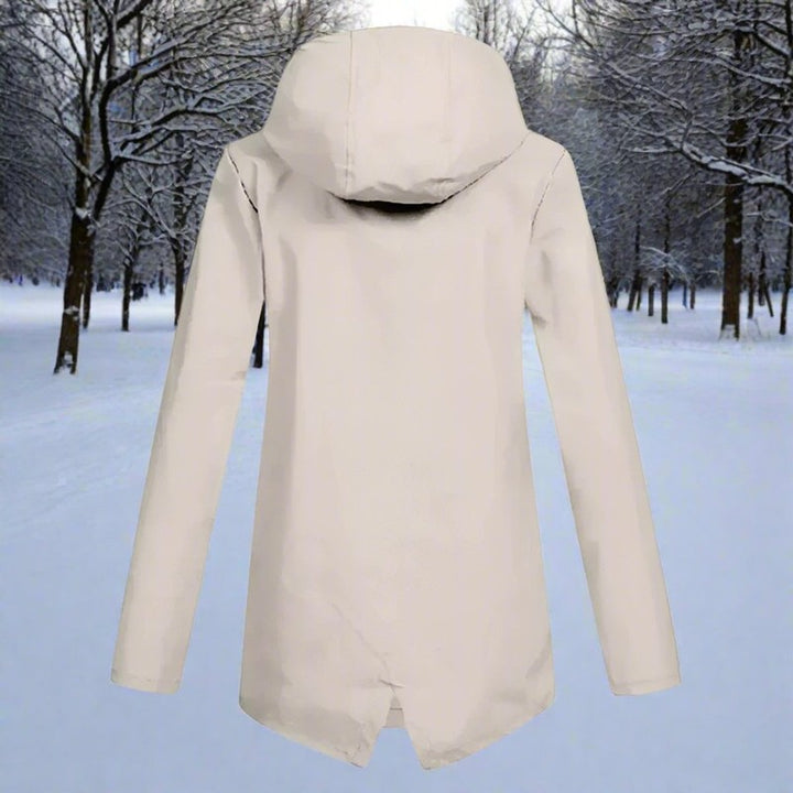 Veste de pluie femme à capuche - Longue coupe ajustable