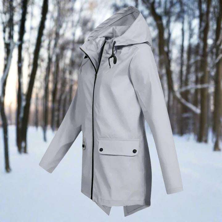 Veste de pluie femme à capuche - Longue coupe ajustable