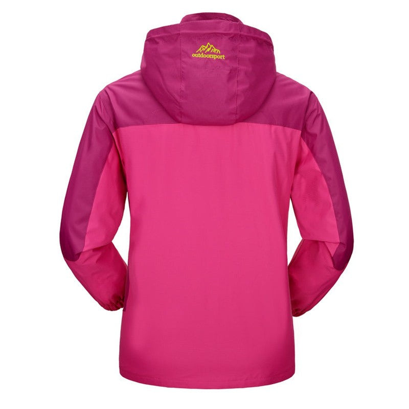 Veste de pluie pour femme à capuche ajustable
