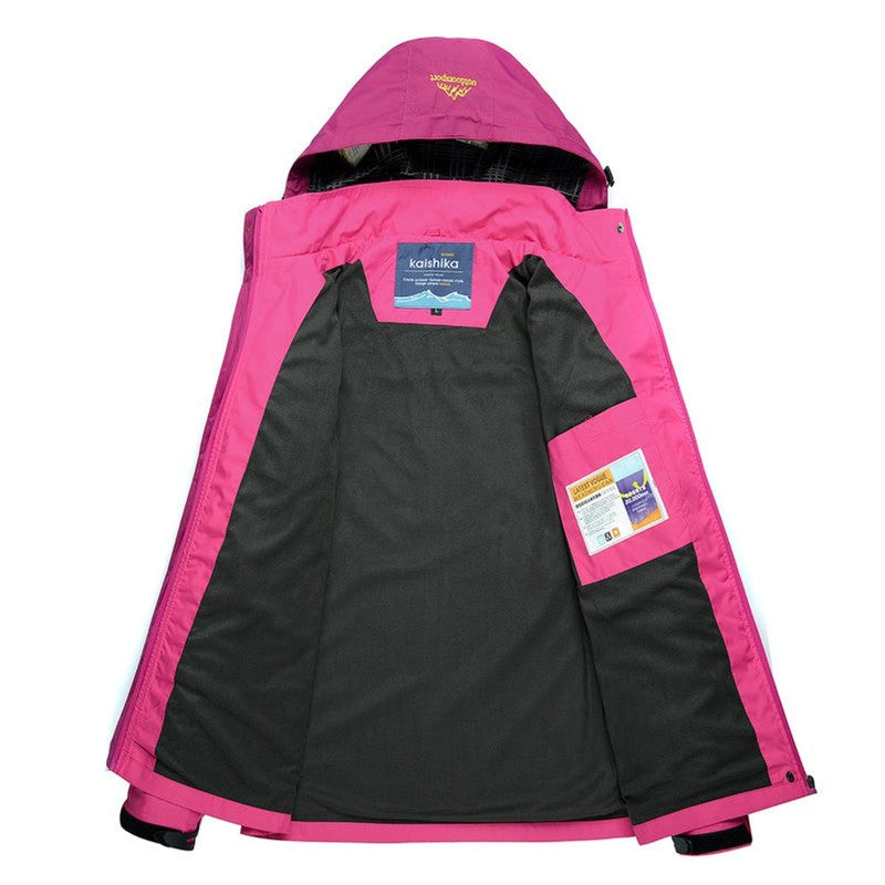 Veste de pluie pour femme à capuche ajustable