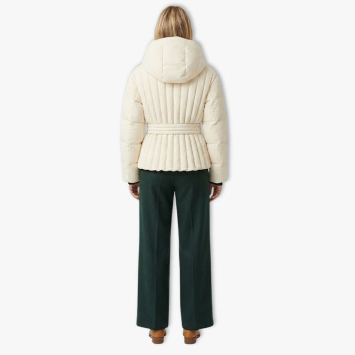 Veste de ski femme - Coupe peplum avec capuche intégrée