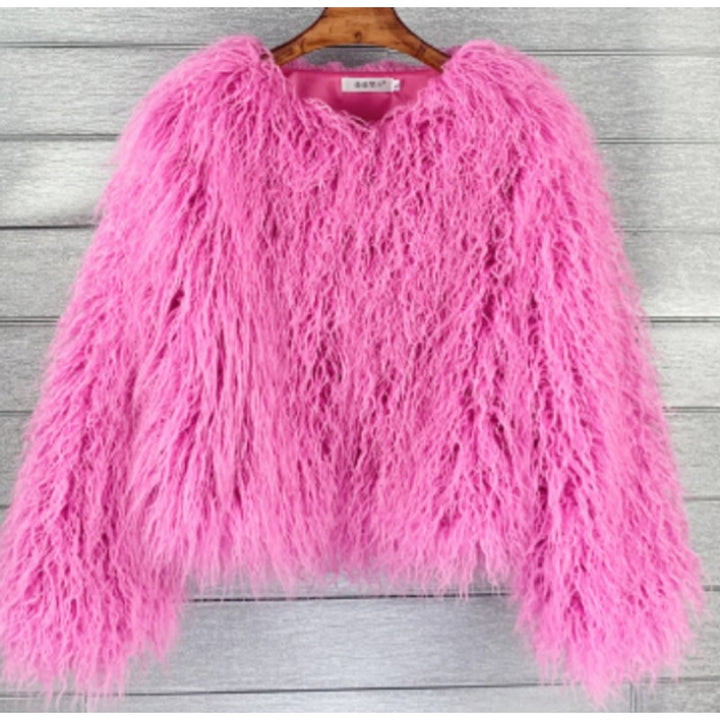 Veste Femme Manche Longue Texture Duveteuse - Col Rond