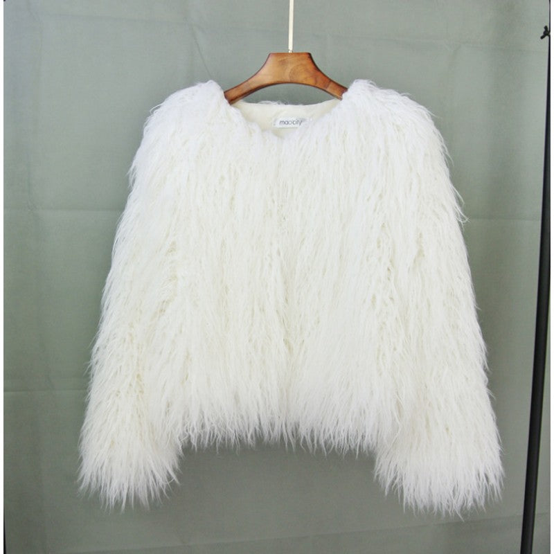 Veste Femme Manche Longue Texture Duveteuse - Col Rond