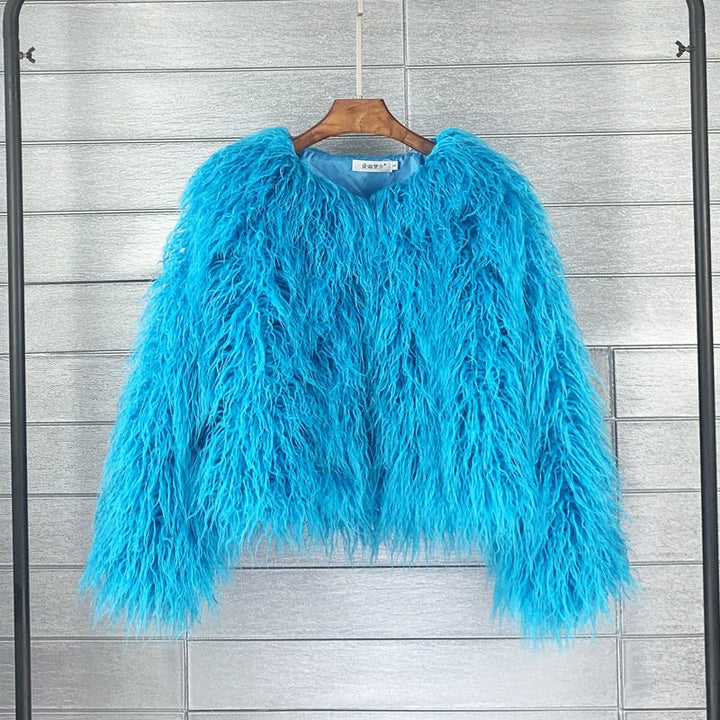 Veste Femme Manche Longue Texture Duveteuse - Col Rond