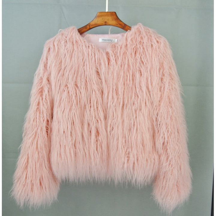 Veste Femme Manche Longue Texture Duveteuse - Col Rond