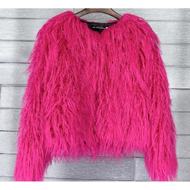Veste Femme Manche Longue Texture Duveteuse - Col Rond