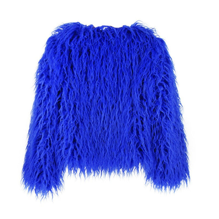 Veste Femme Manche Longue Texture Duveteuse - Col Rond