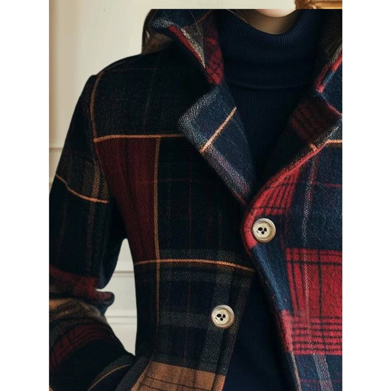 Veste Femme Patchwork à Motifs - Col à Cran