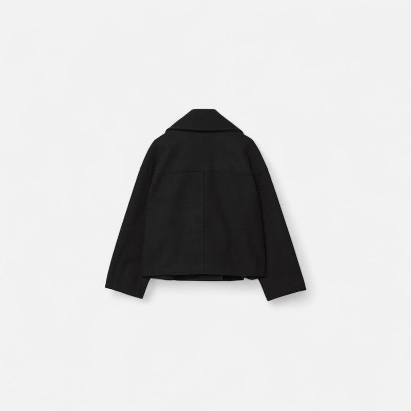 Veste Femme Structurée Cropped - Col à Revers