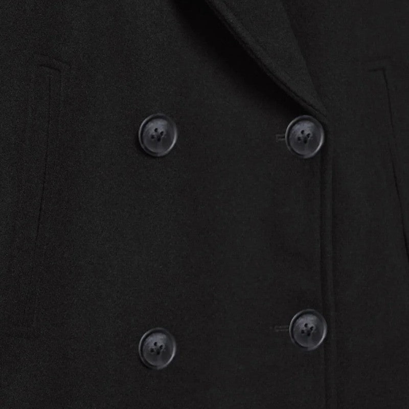 Veste Femme Structurée Cropped - Col à Revers