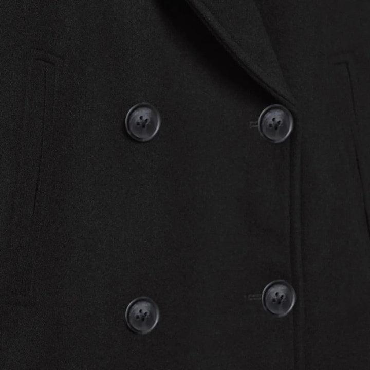Veste Femme Structurée Cropped - Col à Revers
