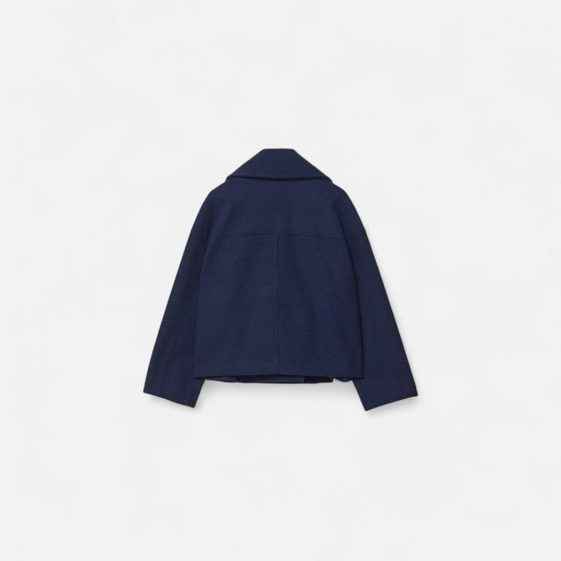 Veste Femme Structurée Cropped - Col à Revers