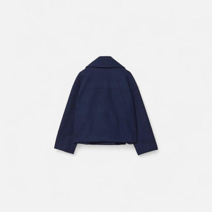 Veste Femme Structurée Cropped - Col à Revers
