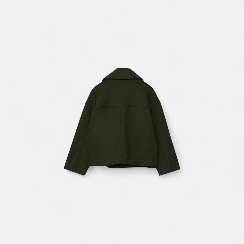 Veste Femme Structurée Cropped - Col à Revers