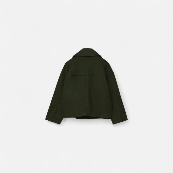 Veste Femme Structurée Cropped - Col à Revers