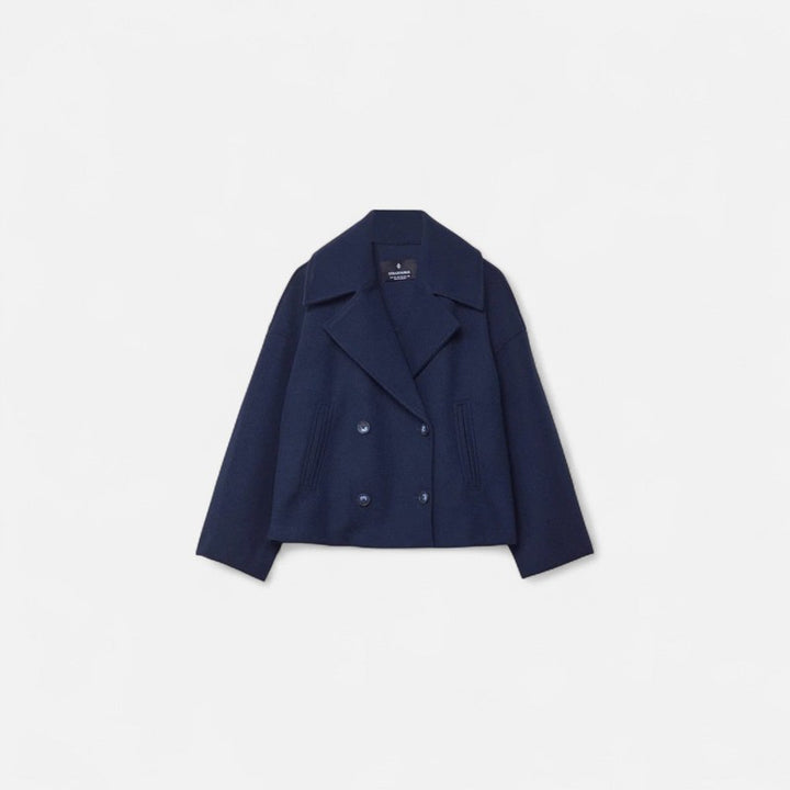 Veste Femme Structurée Cropped - Col à Revers