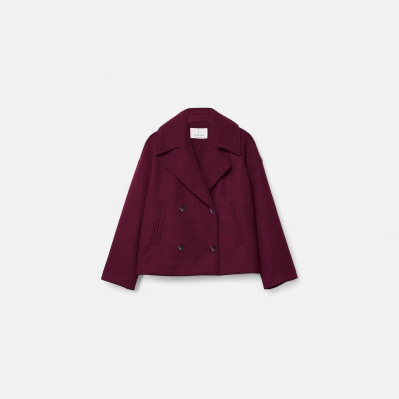 Veste Femme Structurée Cropped - Col à Revers