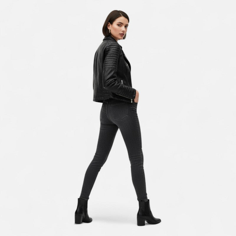 Veste moto femme - Coupe ajustée