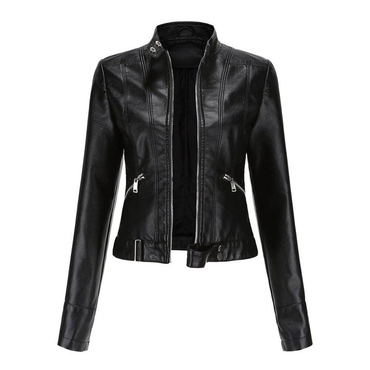 Veste moto femme - Coupe ajustée et ourlet court