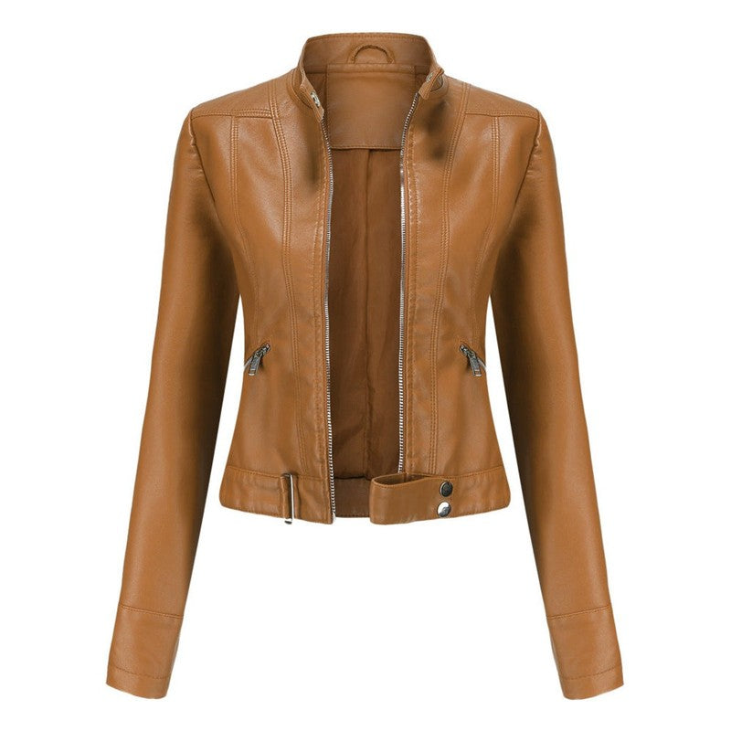 Veste moto femme - Coupe ajustée et ourlet court