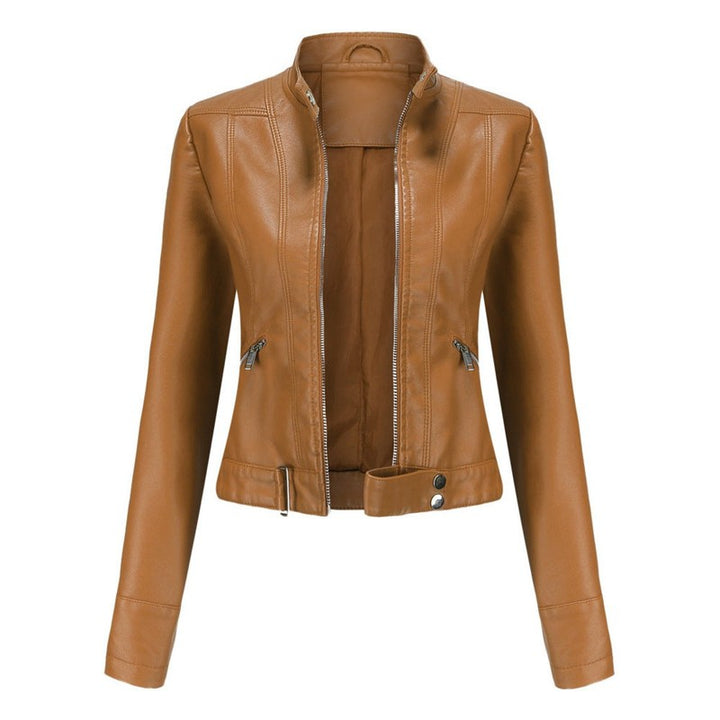 Veste moto femme - Coupe ajustée et ourlet court