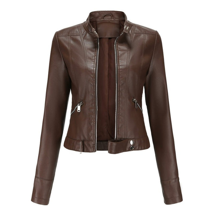 Veste moto femme - Coupe ajustée et ourlet court