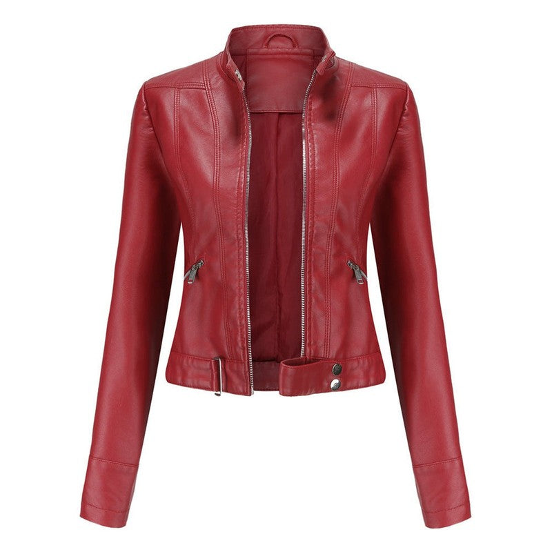Veste moto femme - Coupe ajustée et ourlet court