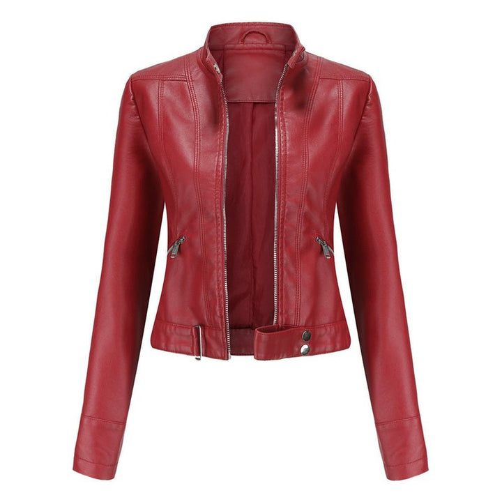 Veste moto femme - Coupe ajustée et ourlet court