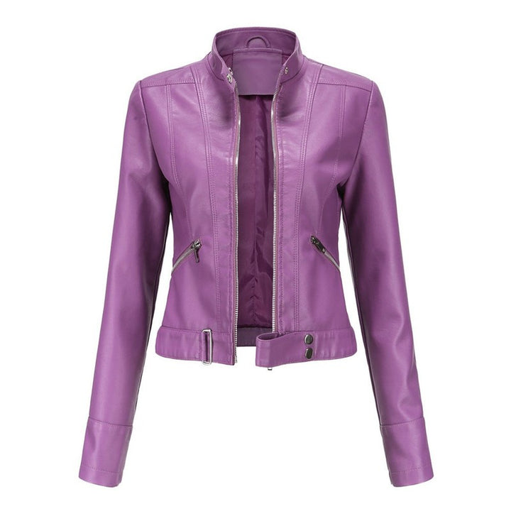 Veste moto femme - Coupe ajustée et ourlet court