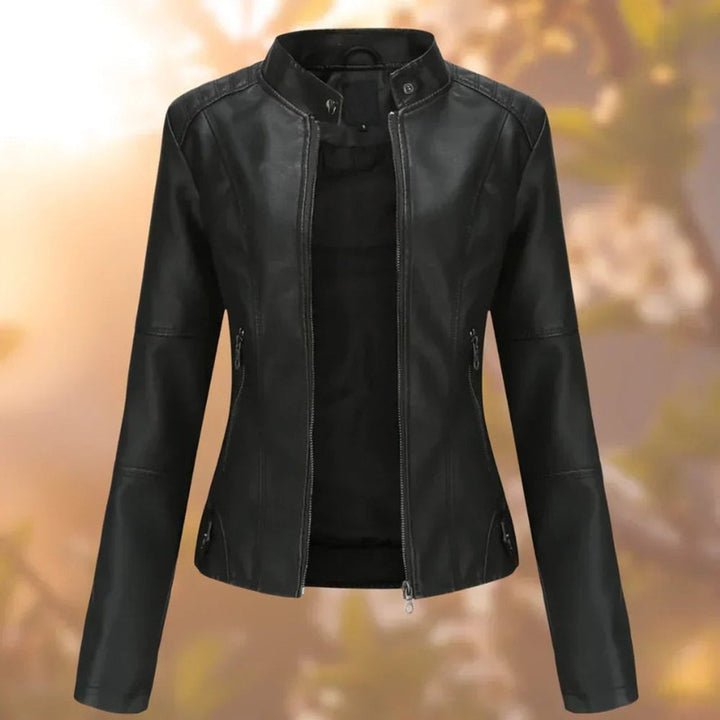 Veste Moto Femme - Fermeture Éclair Slim Fit
