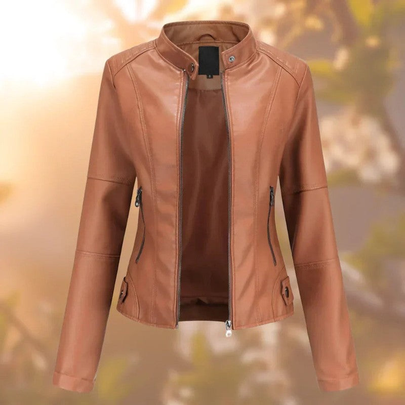 Veste Moto Femme - Fermeture Éclair Slim Fit