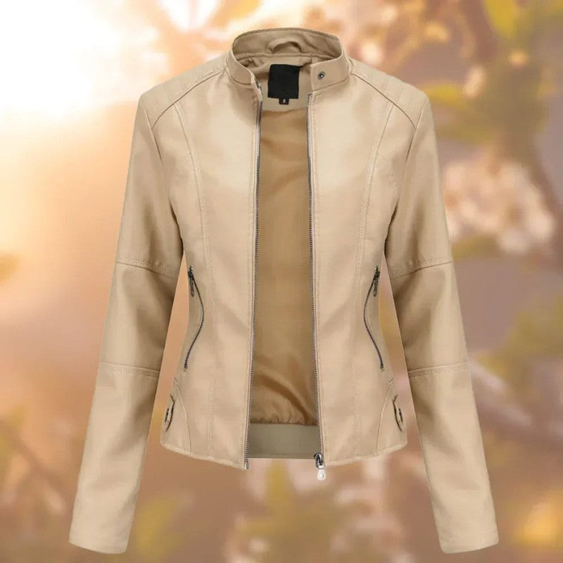 Veste Moto Femme - Fermeture Éclair Slim Fit